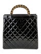 Chanel Patent Quilted Chain Tote