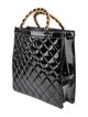 Chanel Patent Quilted Chain Tote