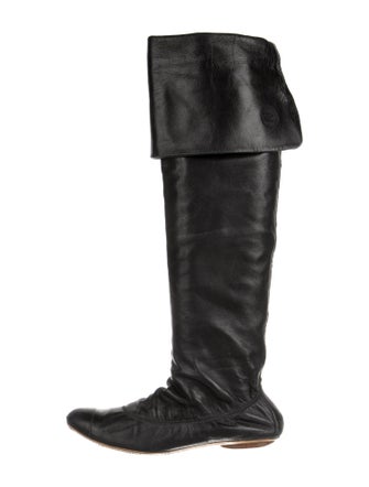 Chanel Interlocking CC Logo Calfskin Riding Boots