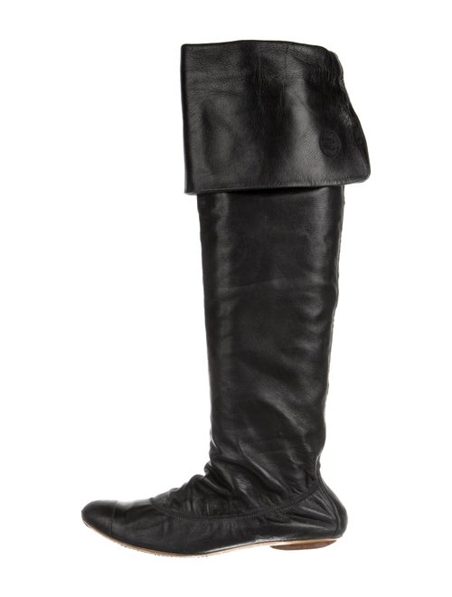 Chanel Interlocking CC Logo Calfskin Riding Boots