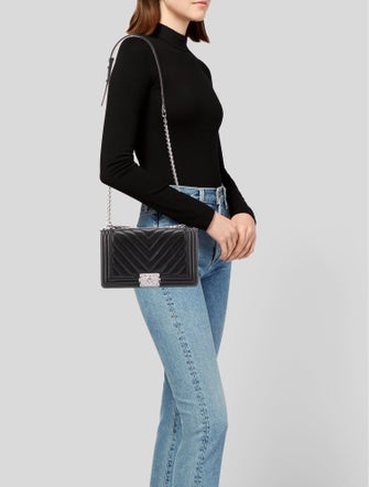 Chanel Medium Chevron Boy Bag