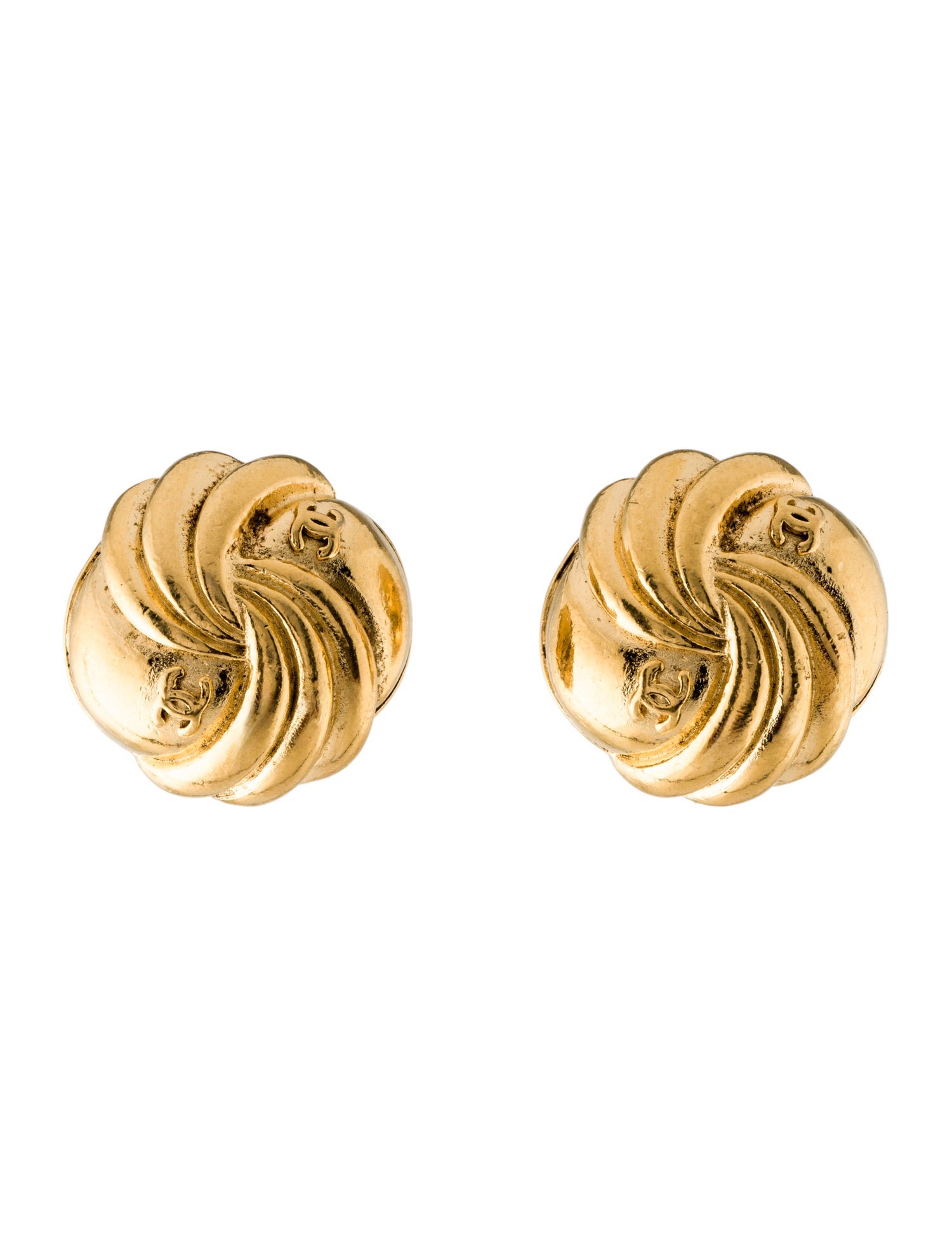 Chanel Vintage CC Clip-On Earrings
