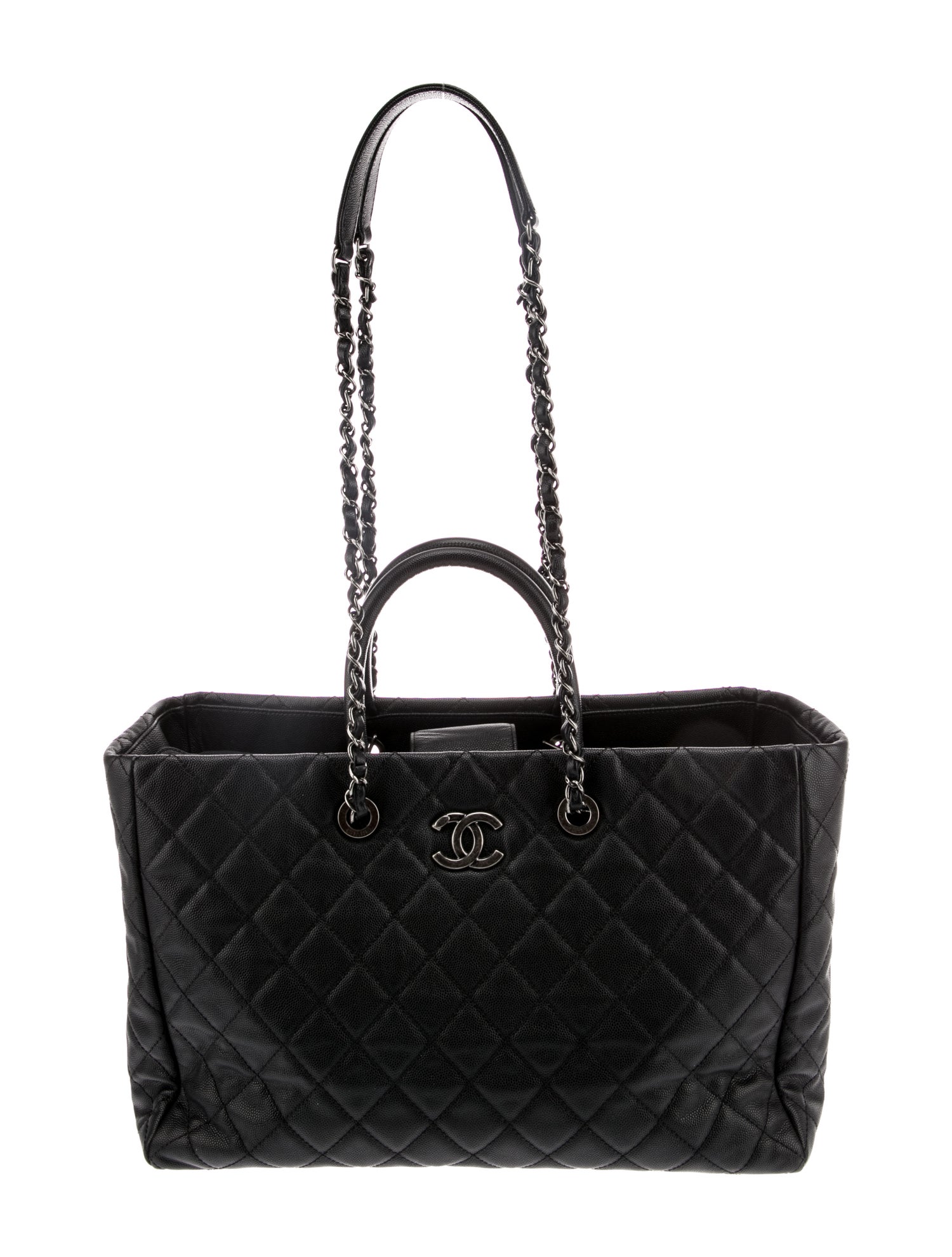 ココビーチ25S◆送料込【CHANEL】bathrobe 黒 Cotton & Cashmere Chanel Large Coco Allure Shopping Tote - Black Totes
