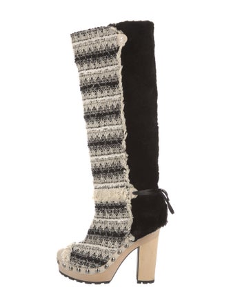 Chanel 2010 Interlocking CC Logo Boots