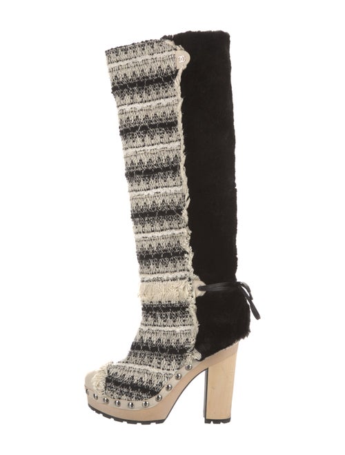 Chanel 2010 Interlocking CC Logo Boots