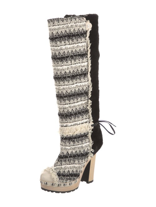 Chanel 2010 Interlocking CC Logo Boots