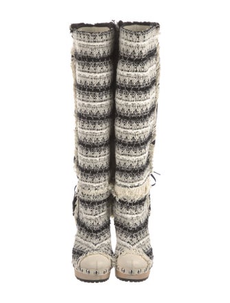 Chanel 2010 Interlocking CC Logo Boots
