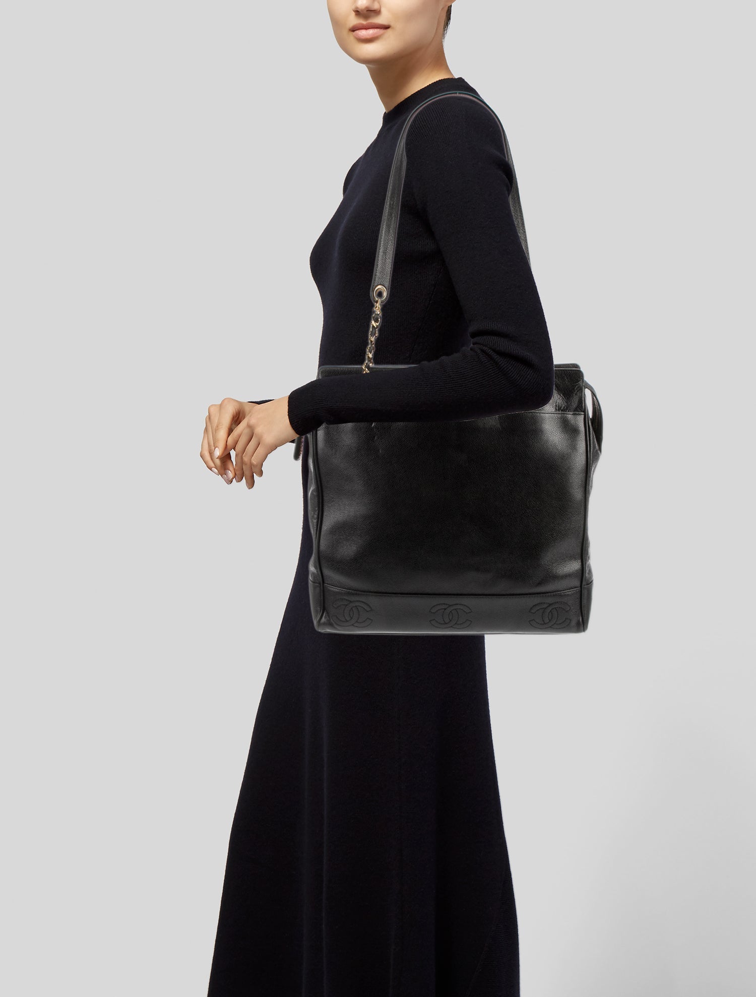 Chanel Caviar Triple CC Tote