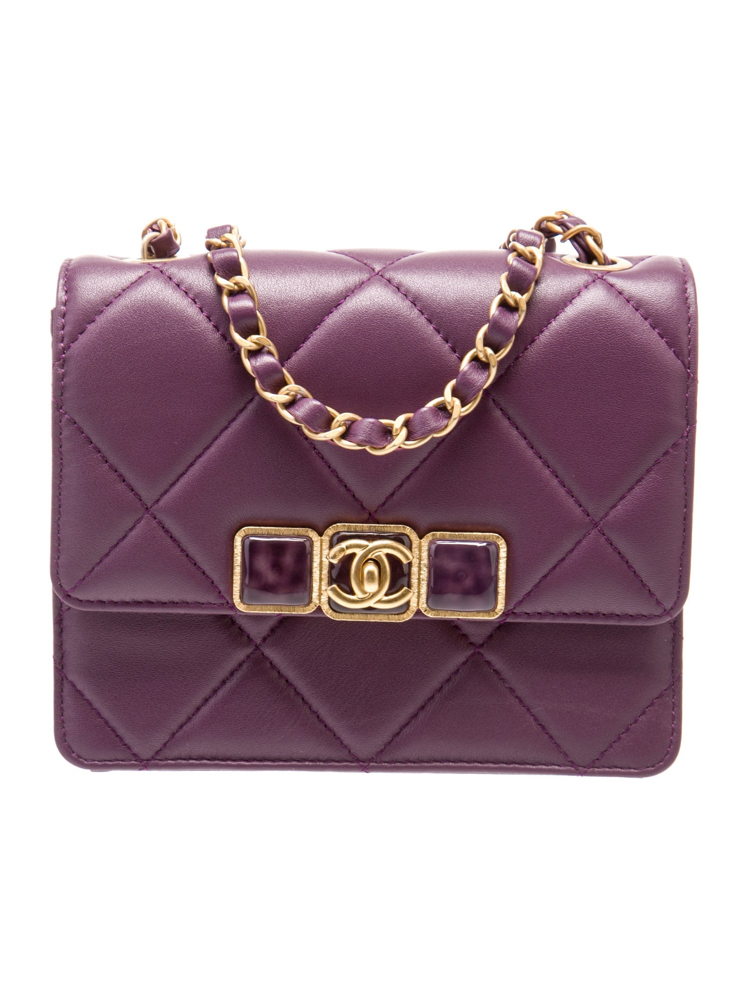 Chanel 2022 ParisLe19M Lock My Treasures Flap Bag w/Tags Purple