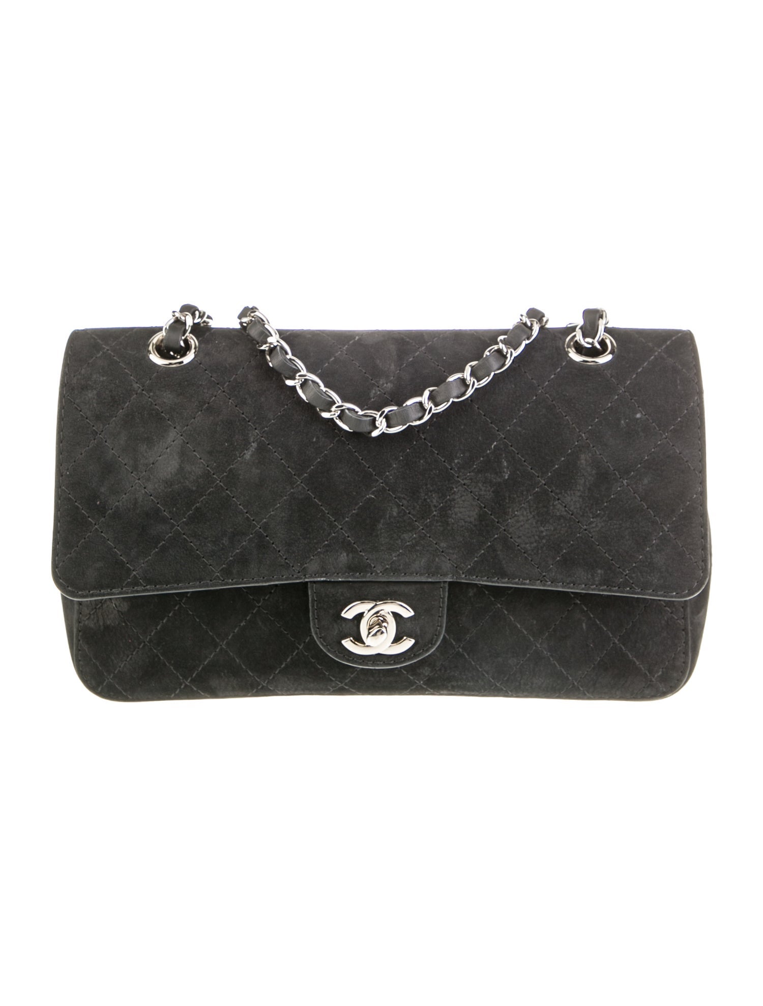 Chanel Classic Suede Medium Double Flap Bag