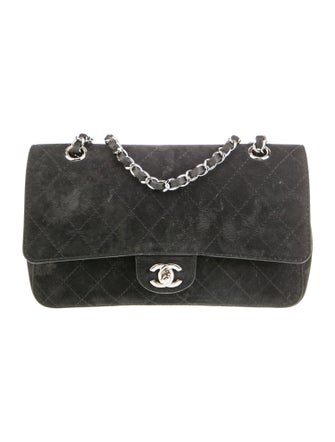 Chanel Classic Suede Medium Double Flap Bag