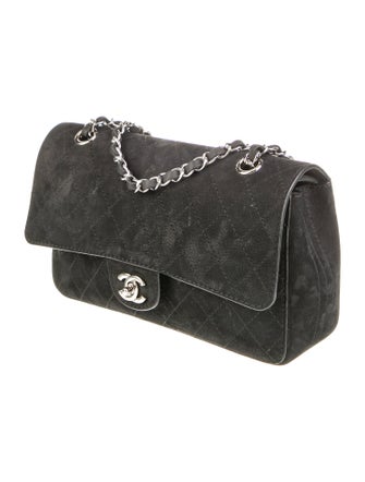 Chanel Classic Suede Medium Double Flap Bag