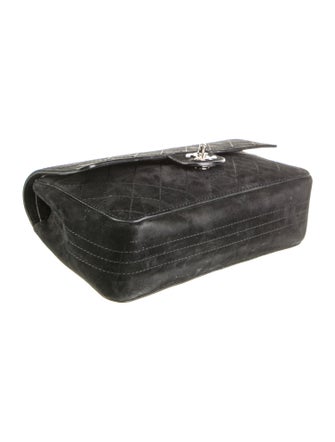 Chanel Classic Suede Medium Double Flap Bag