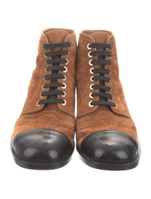 Chanel 2018 Interlocking CC Logo Combat Boots