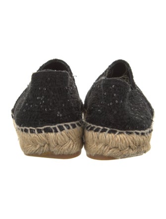 Chanel Interlocking CC Logo Tweed Espadrilles