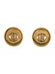 Chanel Vintage CC Logo Cut-Out Clip On Earrings
