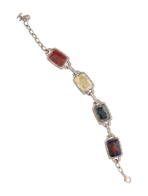 Chanel Resin & Strass Station Link Bracelet