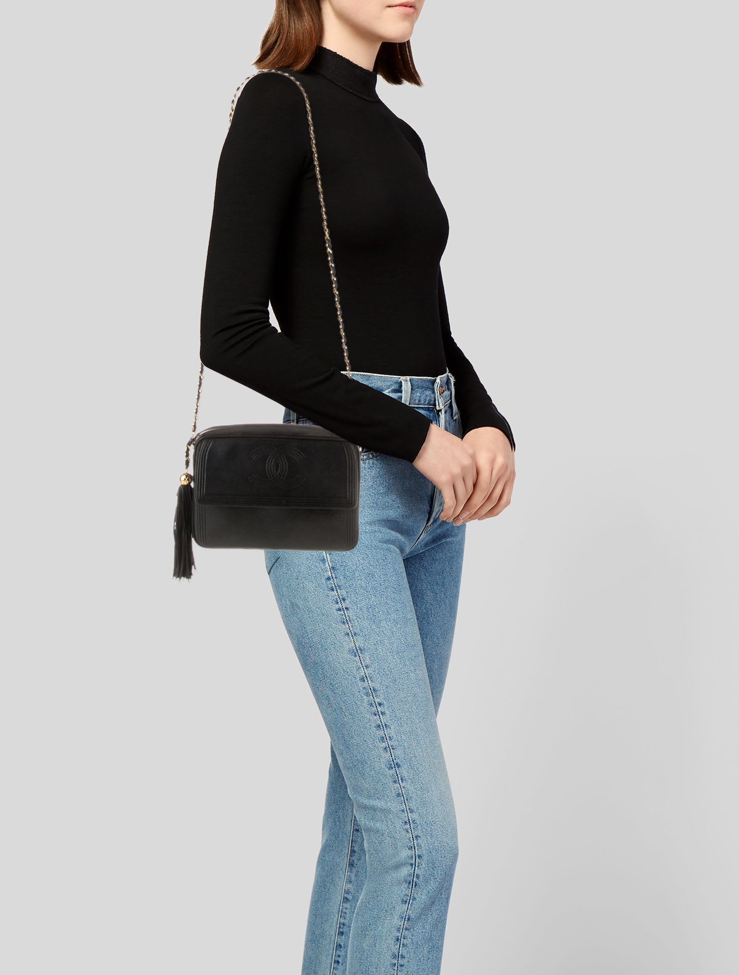 Chanel Front Pocket CC Tassel Crossbody