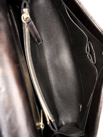 Chanel Medium Chevron Lizard-Trimmed Coco Handle Flap Bag