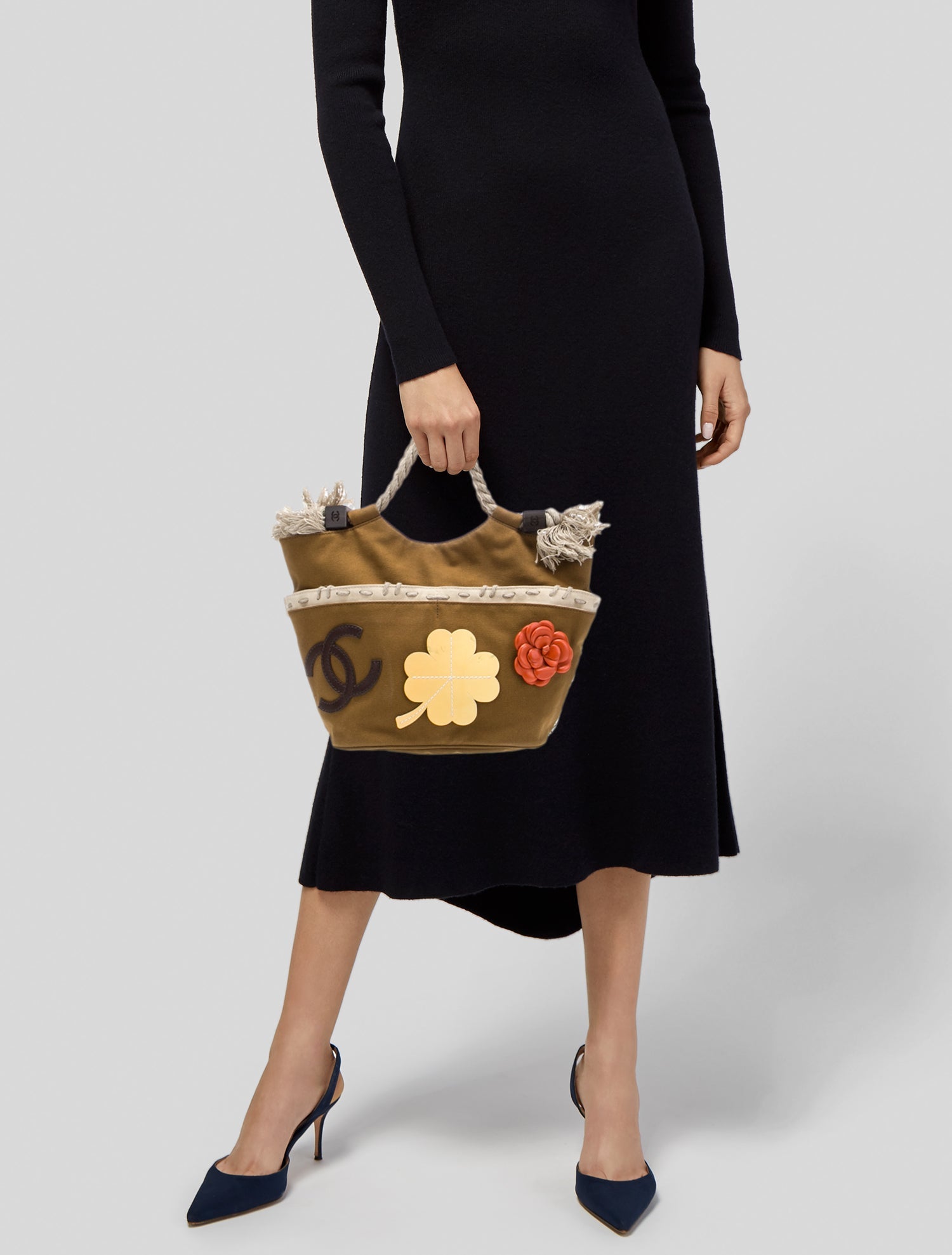 Chanel Canvas CC Rope Tote