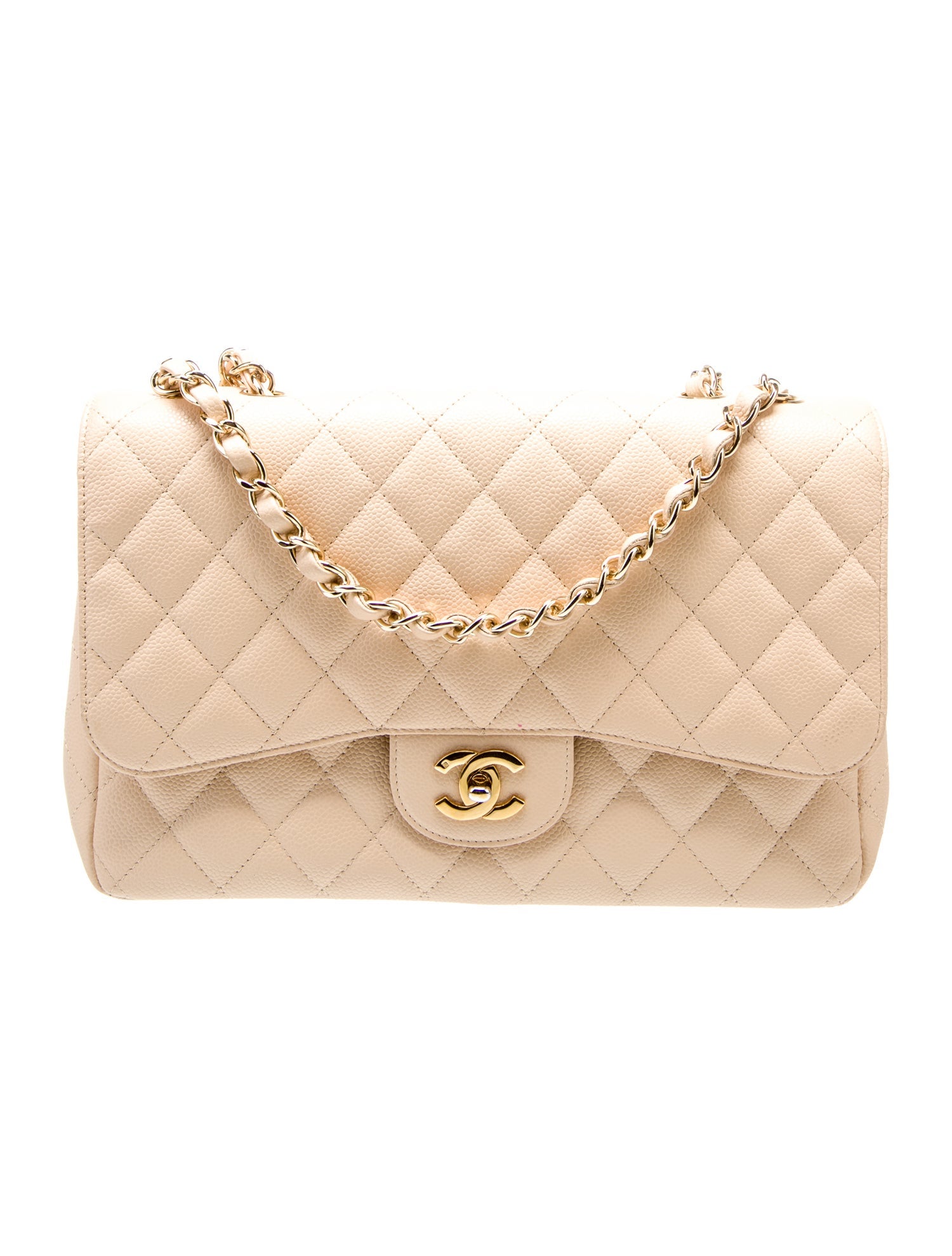 Chanel Classic Jumbo Single Flap Bag Neutrals Shoulder Bags, Handbags