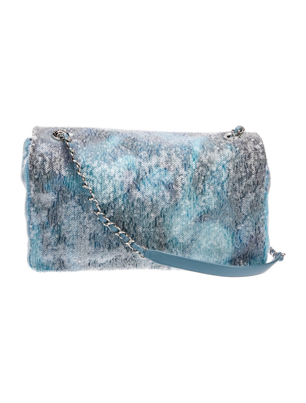 Chanel Maxi Waterfall Flap Bag Blue Shoulder Bags, Handbags