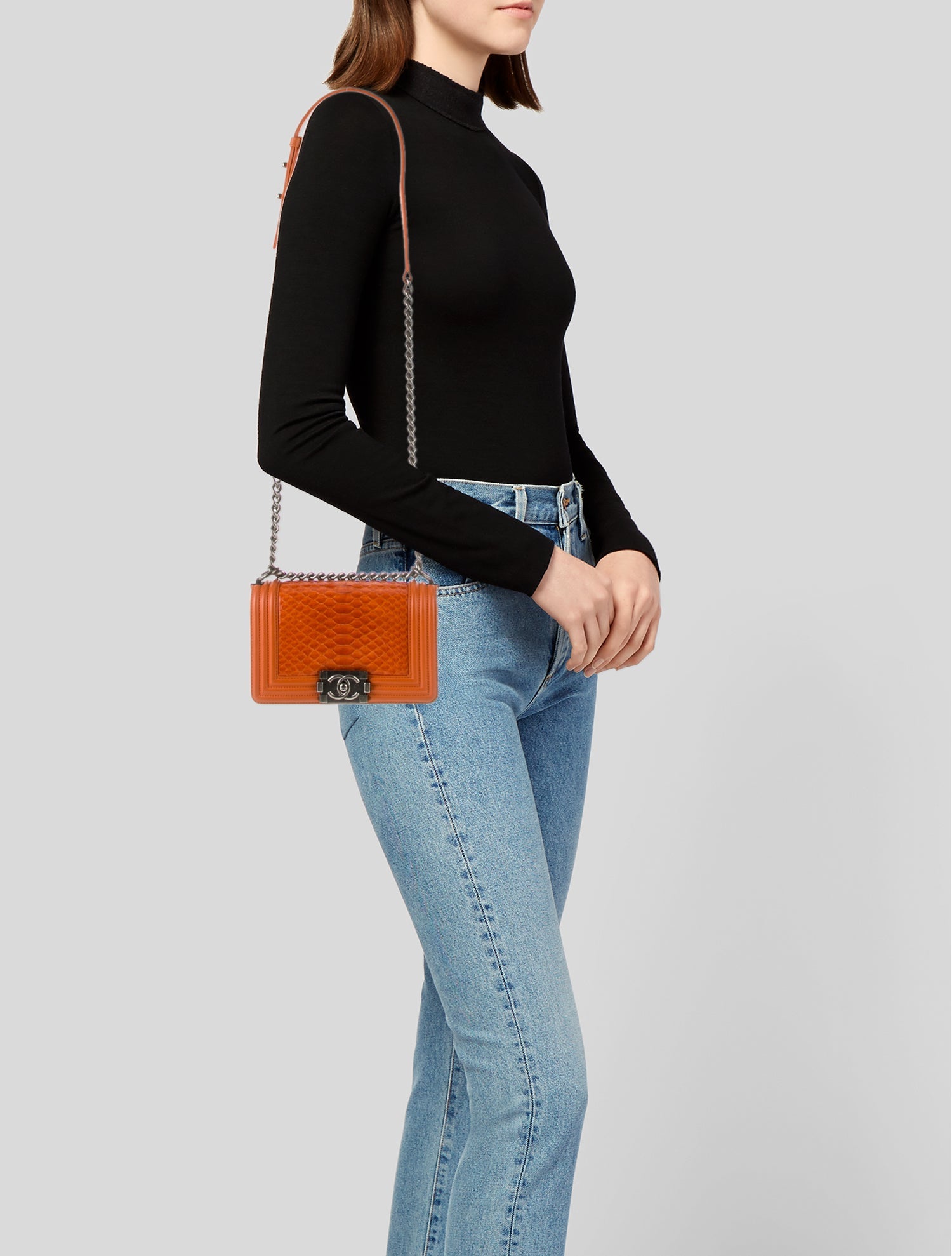 Chanel Small Python Boy Bag