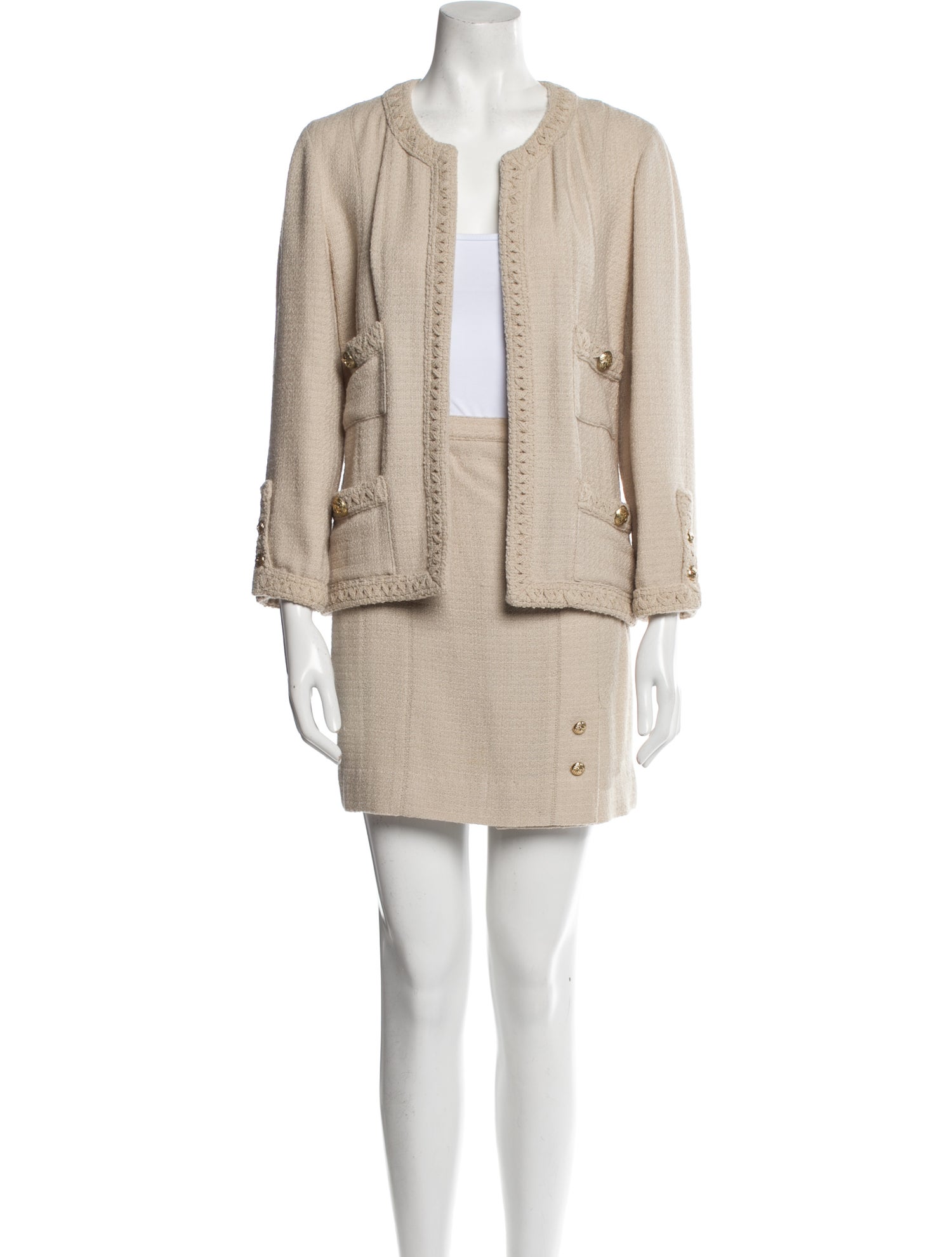 Skirt Suit with Classic Flower by Chanel