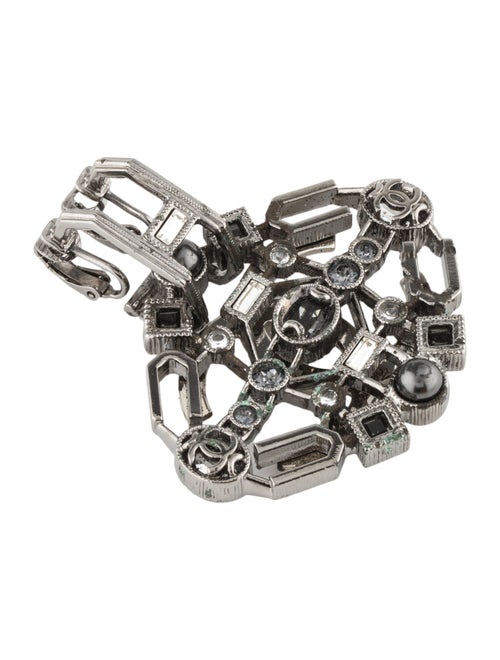 Chanel Strass CC Single Clip-On Earring