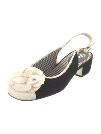 Chanel 2010 Interlocking CC Logo Slingback Pumps