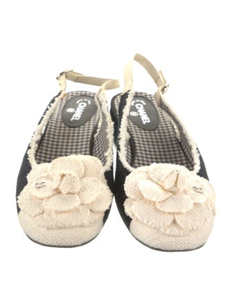 Chanel 2010 Interlocking CC Logo Slingback Pumps