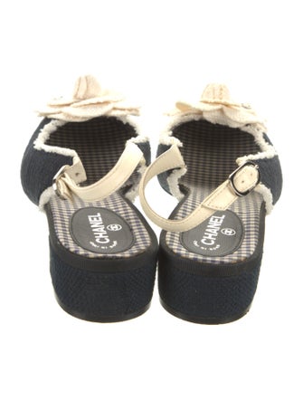 Chanel 2010 Interlocking CC Logo Slingback Pumps