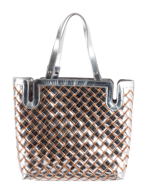 Chanel Metallic Basket Weave Tote