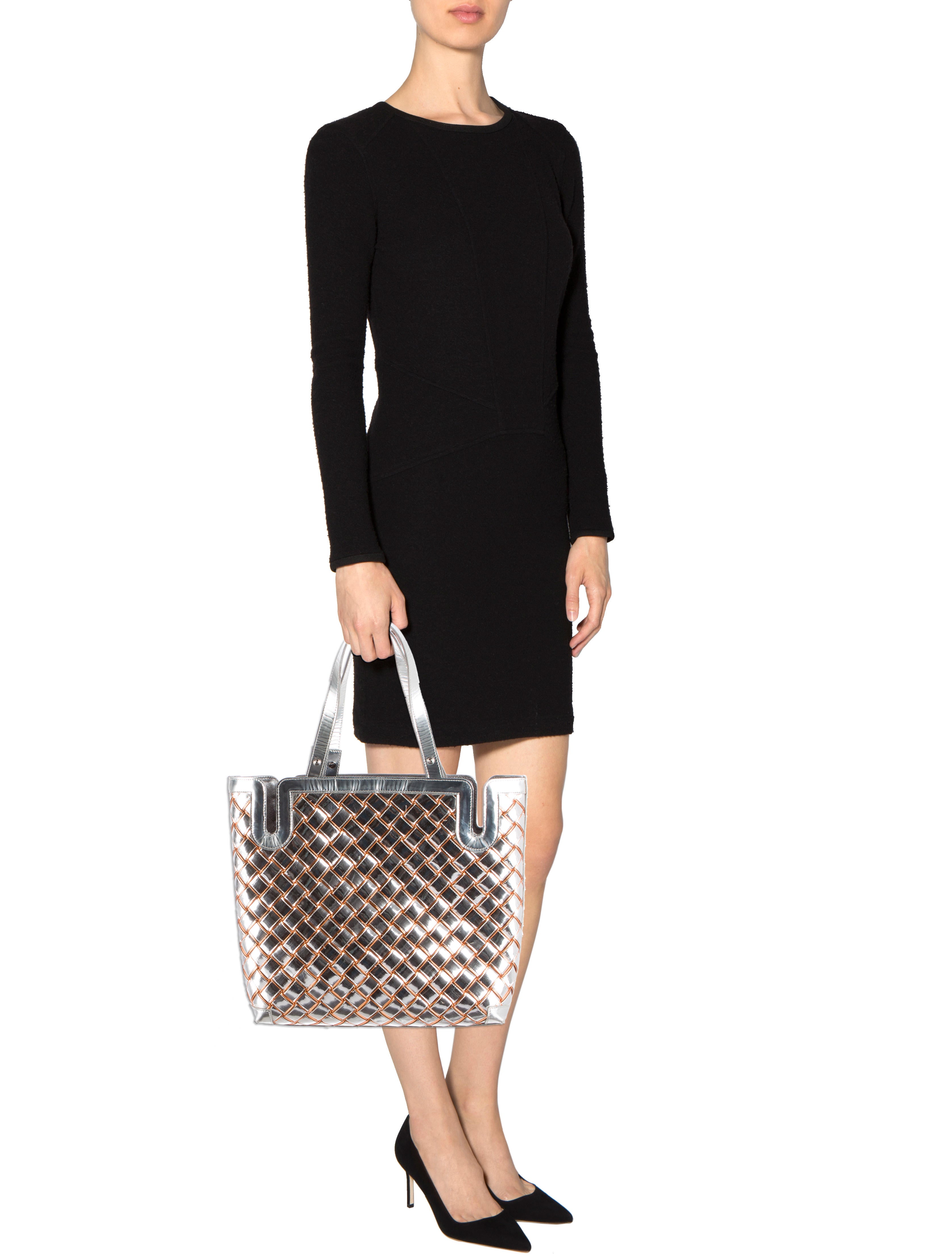 Chanel Metallic Basket Weave Tote