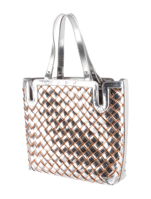 Chanel Metallic Basket Weave Tote