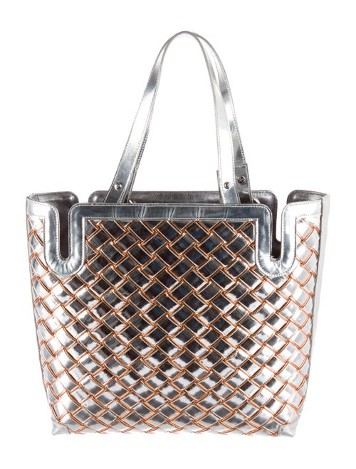 Chanel Metallic Basket Weave Tote