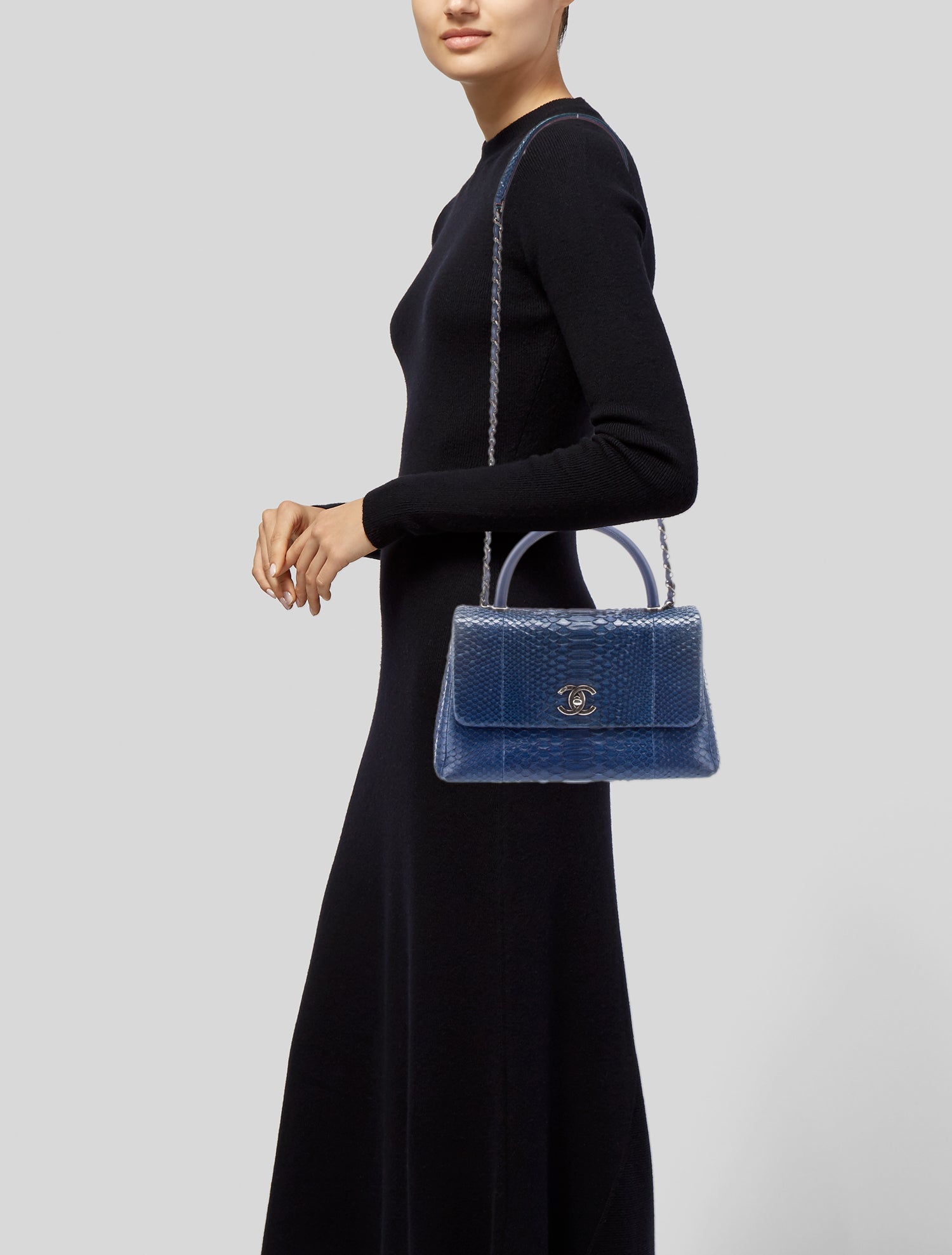 Chanel Small Python Coco Handle Bag