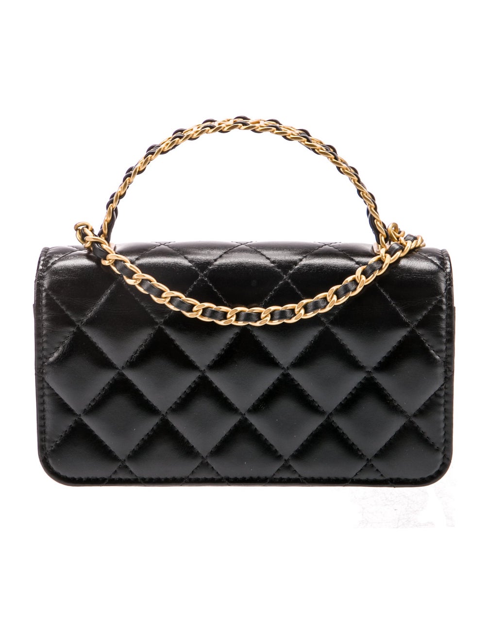 Chanel Top Handle Clutch w/ Chain Black Handle Bags, Handbags