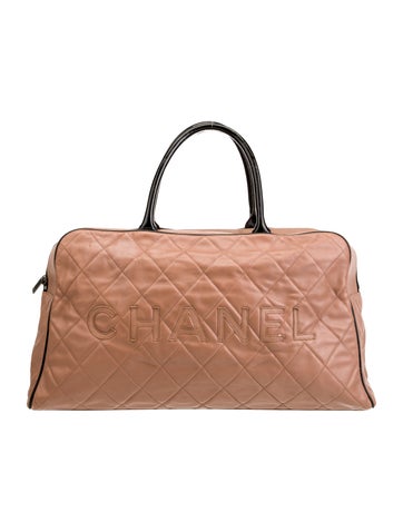Chanel Luggage and Travel Quilted Logo Duffle Bag