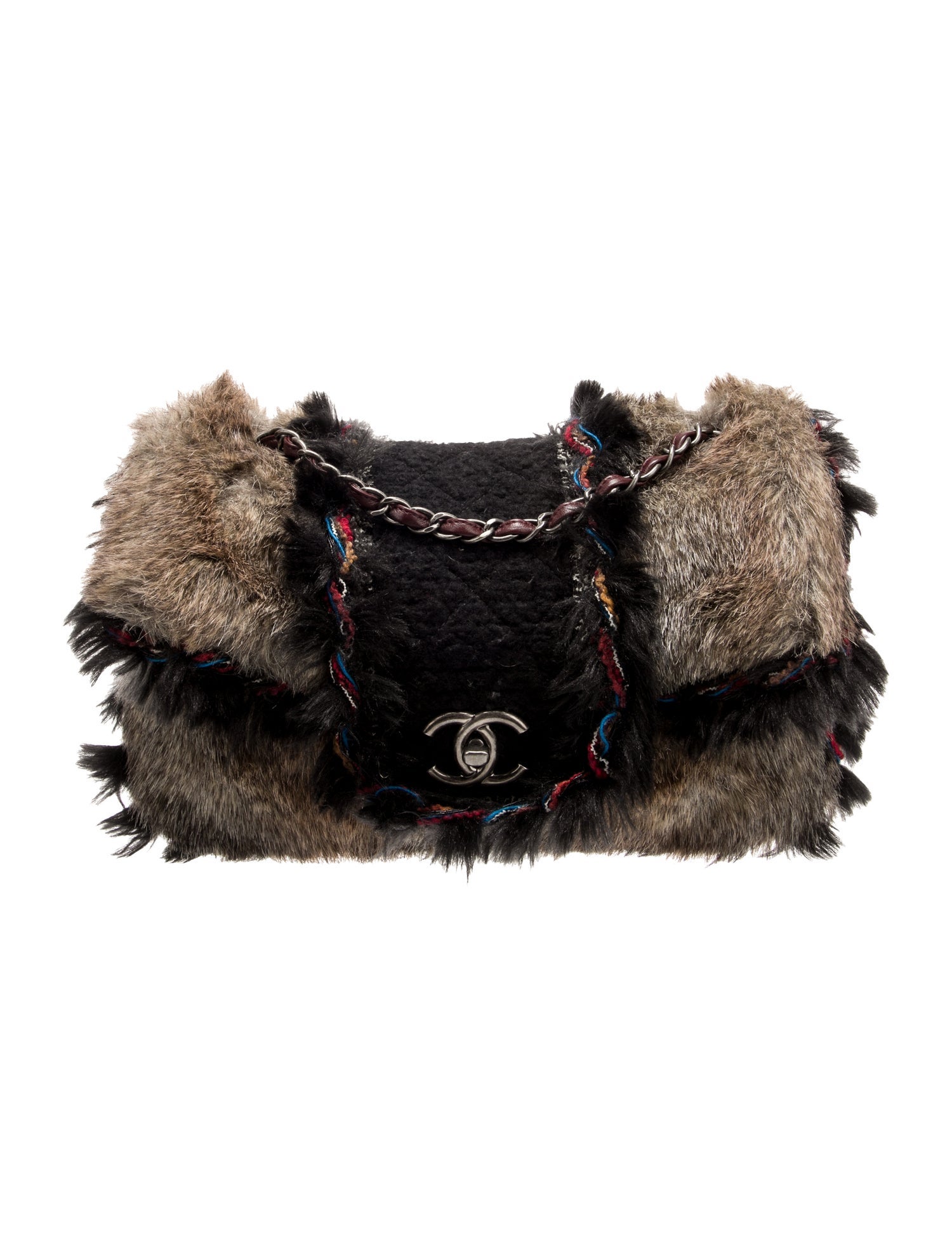 Chanel Fantasy Fur Tweed Flap Bag - Brown Shoulder Bags, Handbags