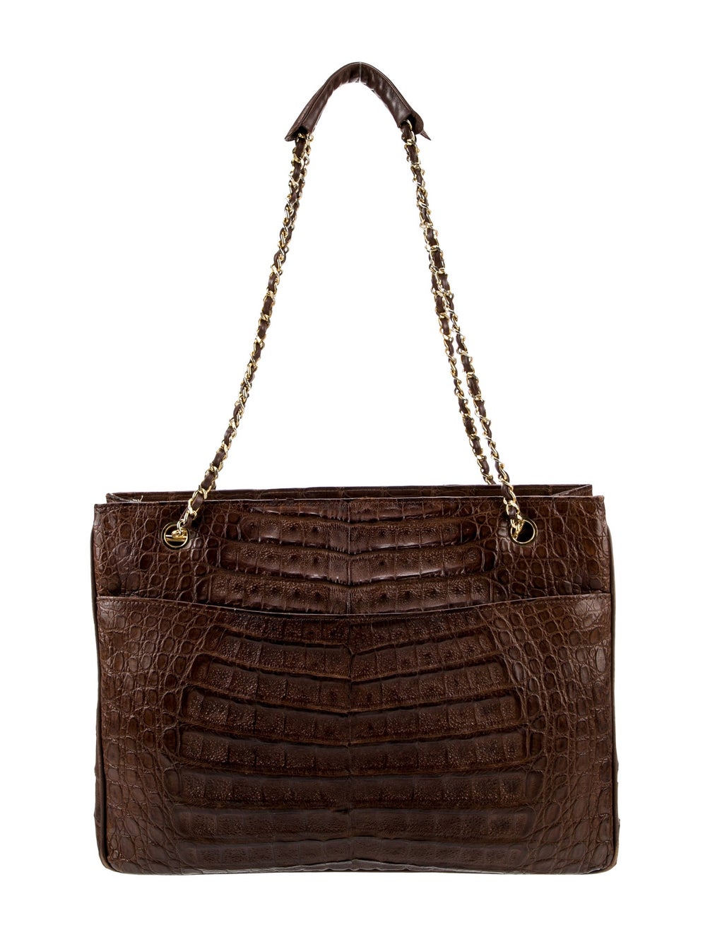 Chanel Crocodile Shopping Tote Brown Totes, Handbags CHA1133902