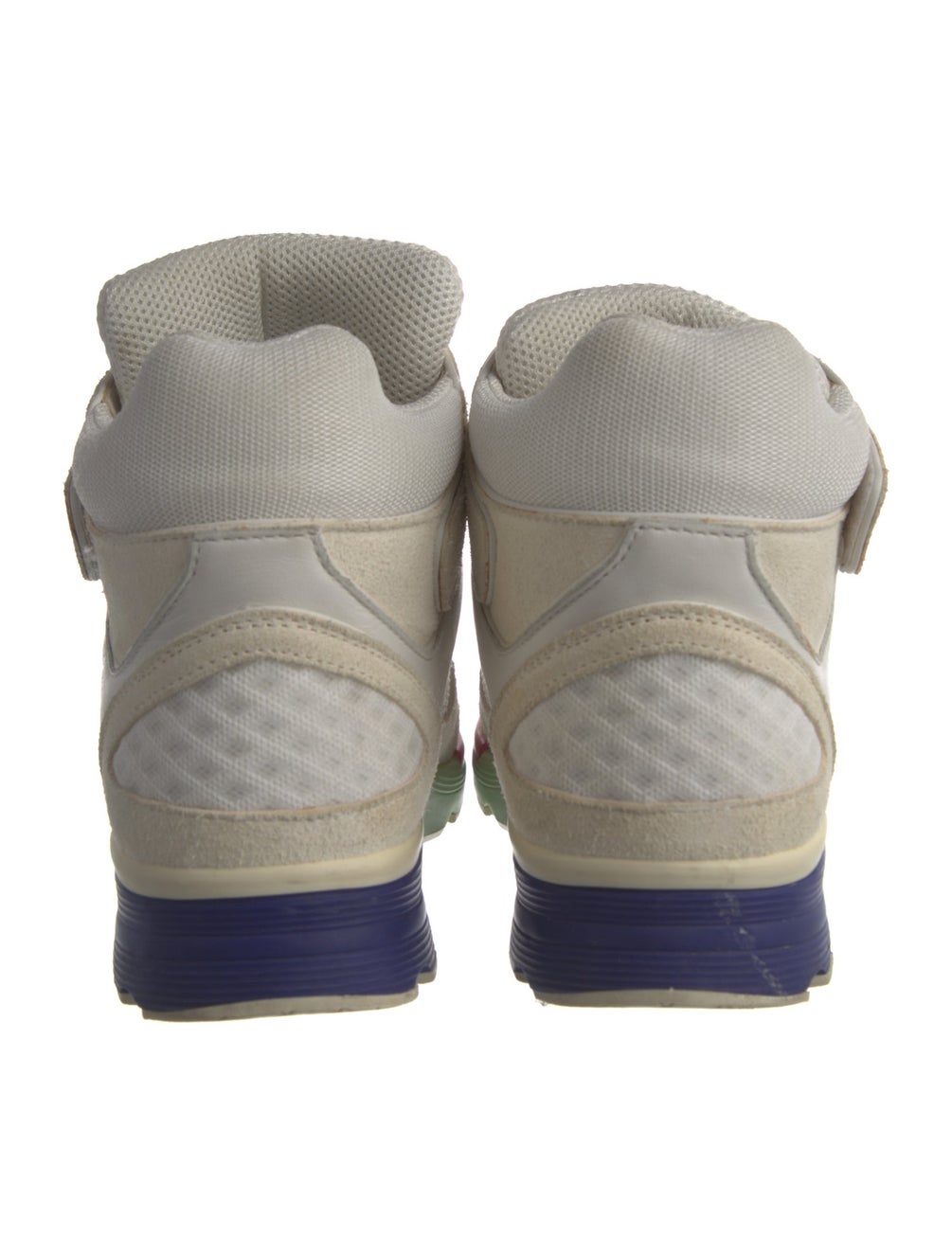 Chanel Interlocking CC Logo Wedge Sneakers White Sneakers, Shoes