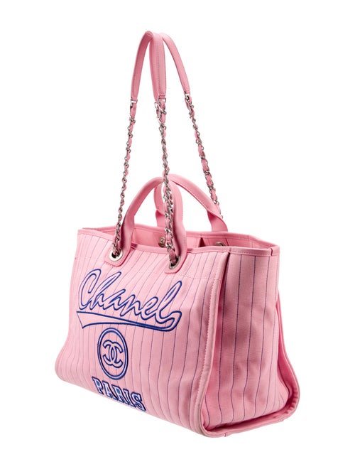 Chanel 2023 Striped Medium Deauville Tote