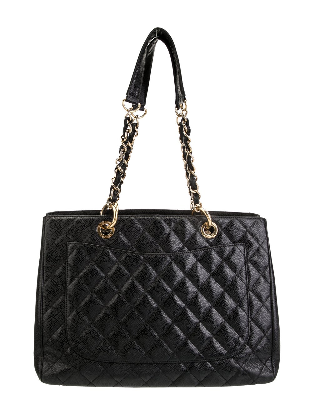 Chanel Caviar Grand Shopping Tote Black Shoulder Bags, Handbags