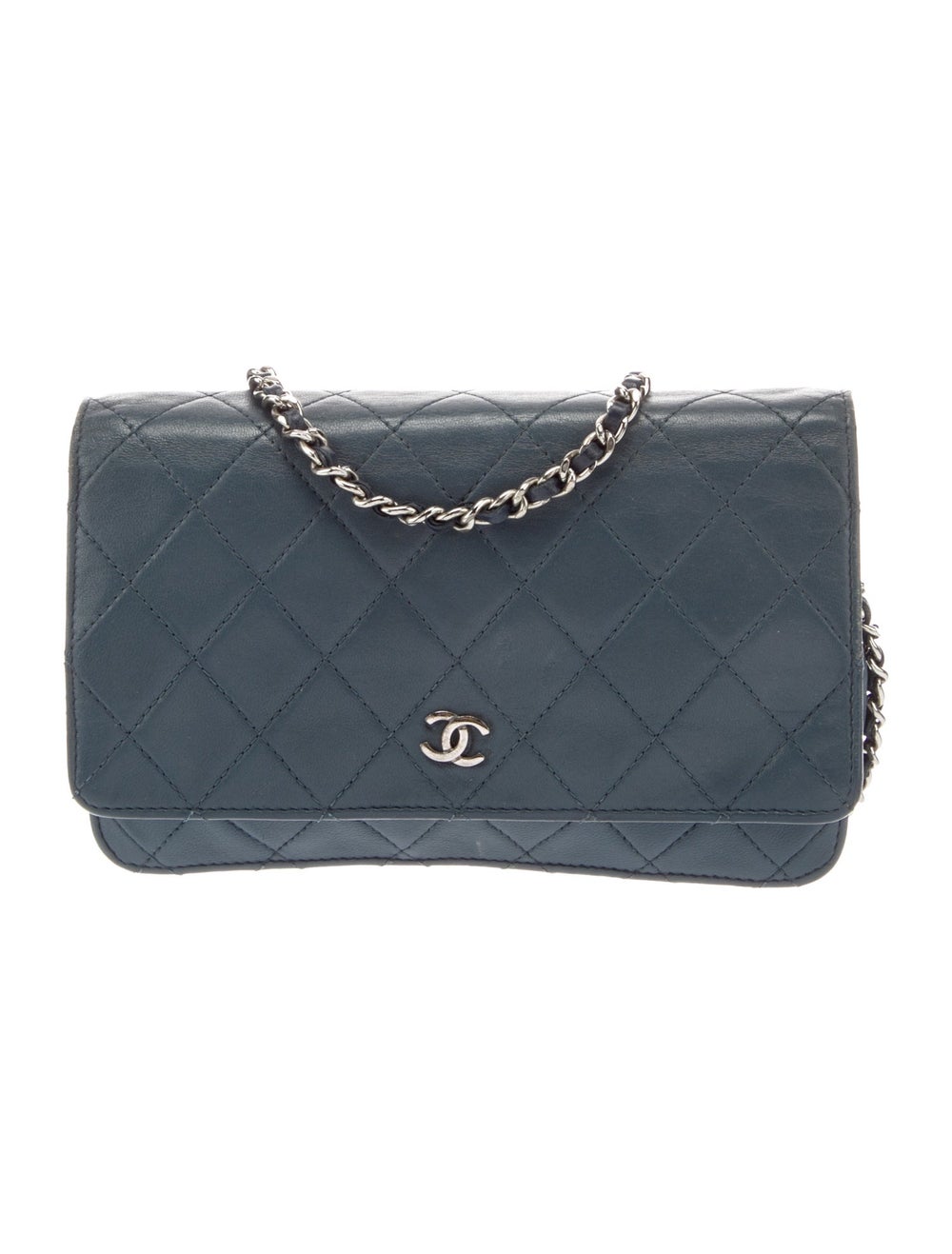 Chanel Classic Quilted Wallet On Chain Blue Crossbody Bags, Handbags