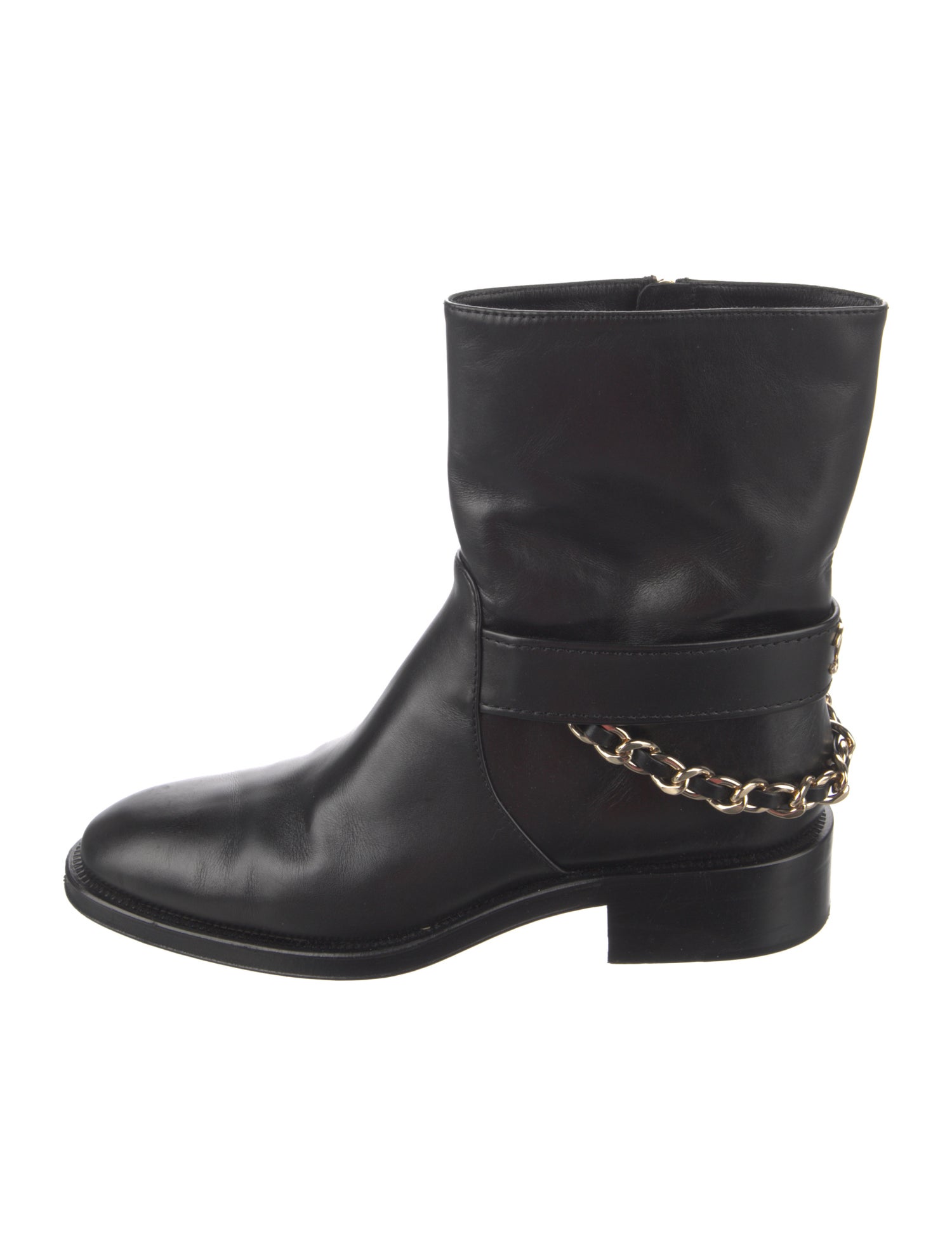 Chanel 2022 Interlocking CC Logo Moto Boots