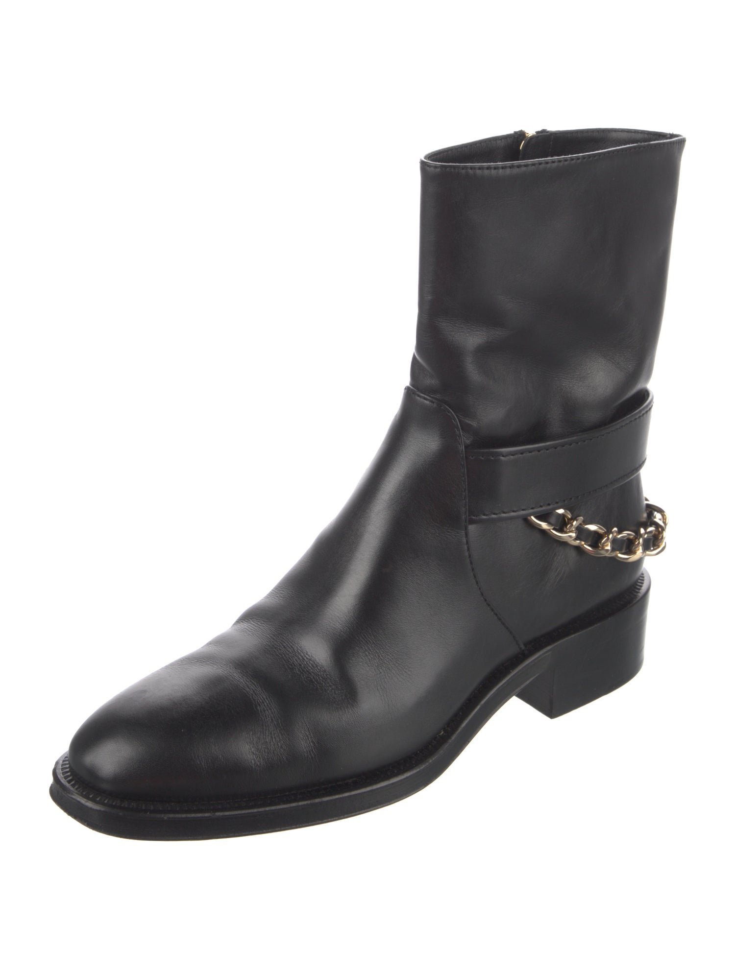 Chanel 2022 Interlocking CC Logo Moto Boots