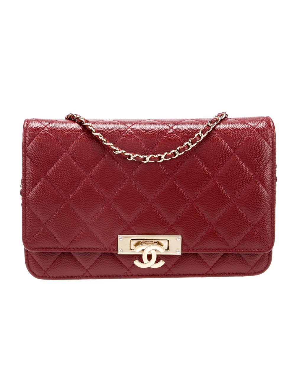 Chanel Golden Class Wallet On Chain Red Crossbody Bags, Handbags