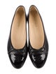 Chanel Interlocking CC Logo Leather Ballet Flats
