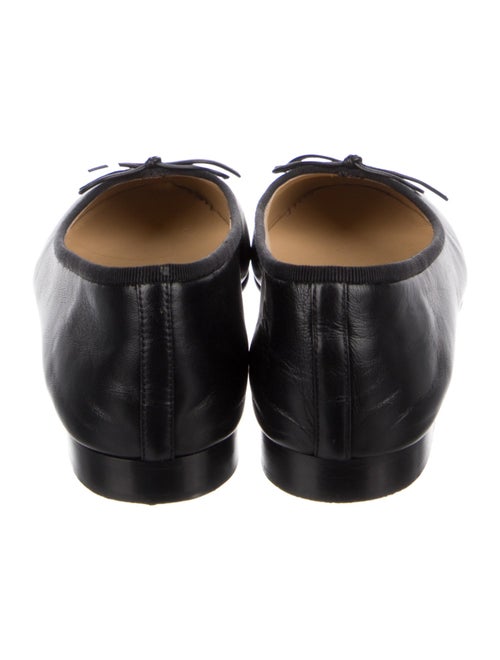 Chanel Interlocking CC Logo Leather Ballet Flats